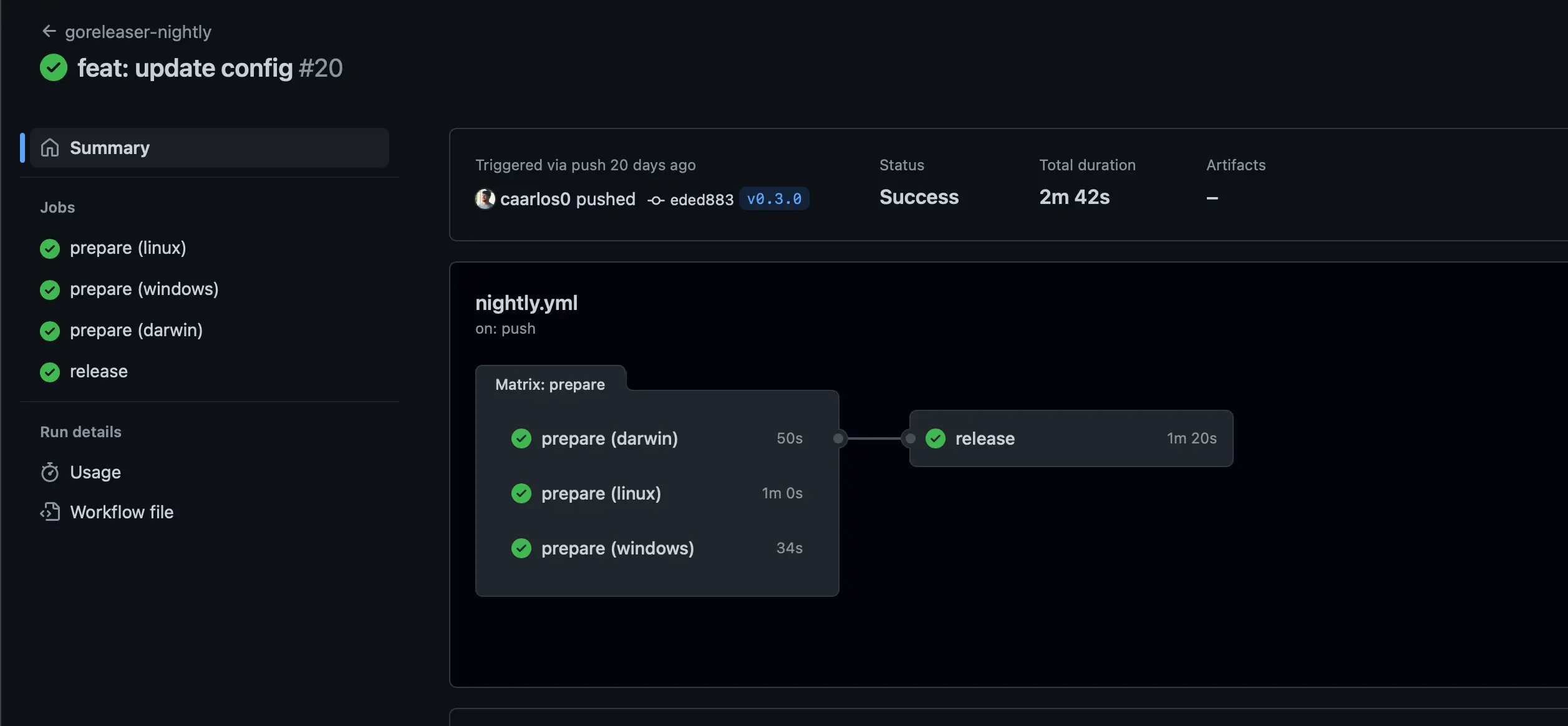 GitHub actions Run workflow